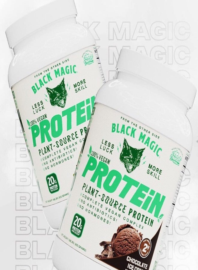 Black Magic Plant-Source 100% Vegan Protein - Keto, Low Sugar, Dairy Free Protein - Pre/Post Workout - Vanilla Ice Cream - 20g Protein - 2 LB - Image 4